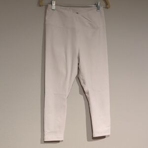 90 Degree by Reflex White Cross Waist Crop Leggings